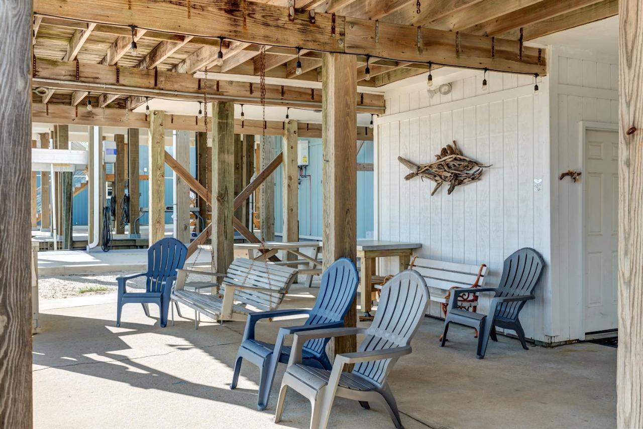 Waters Edge - Private Dock! Only Two Blocks From The Bay Or The Gulf! Plenty Of Parking For Cars Or Boats Home Dauphin Island Kültér fotó