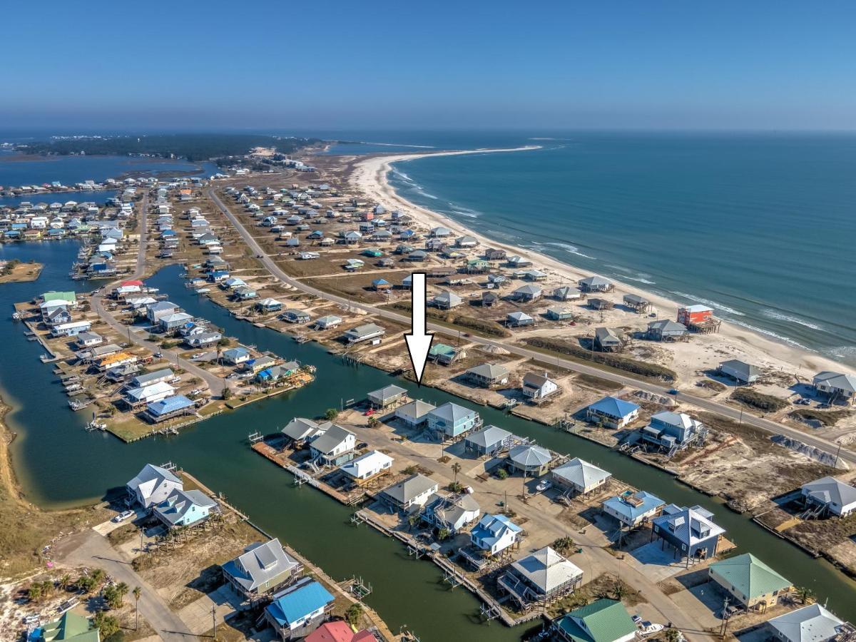 Waters Edge - Private Dock! Only Two Blocks From The Bay Or The Gulf! Plenty Of Parking For Cars Or Boats Home Dauphin Island Kültér fotó